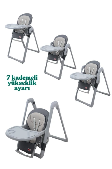 miracool Mastercook Prolux Mama Sandalyesi Gri - Resim 4