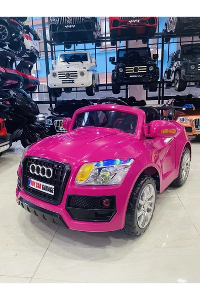 Audi Çocuk Araç Gereçleri Pembe Renk 12 Volt Akülü Araba 0-6 Yaş MOR ürün görseli 1