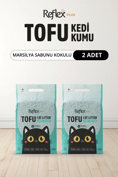 Plus Marsilya Sabunu Kokulu Tofu Kedi Kumu 7L x 2 Adet ürün görseli 1
