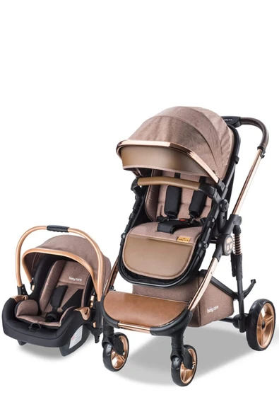 Baby Care Bc-440 Colorado Chrome Travel Sistem Bebek Arabası Kahve ürün görseli 1