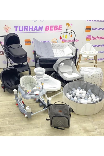 TURHAN BEBE Yeni Doğan YOGH Bebek Çeyiz Seti (18 PARÇA) Gri ürün görseli 1