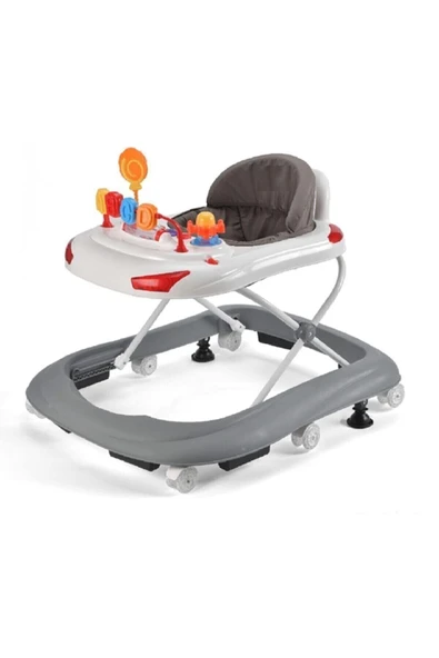 BabyHope 219 Tobby Yürüteç Yürüme Arabası Bebek Yürüteci Gri Gri ürün görseli 1