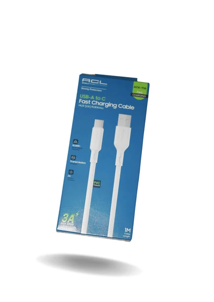 ŞARJ KABLO USB TYPE-C 3A 1MT ACK-116 ürün görseli 1