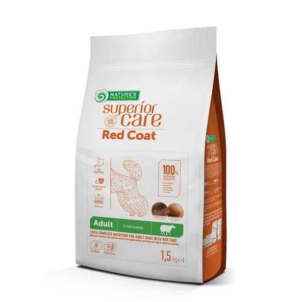 Nature's Protection Superior Care Kızıl/Kahverengi Tüylü Köpekler İçin Tahılsız Kuzulu Küçük Irk Köpek Maması 1,5kg ürün görseli 1