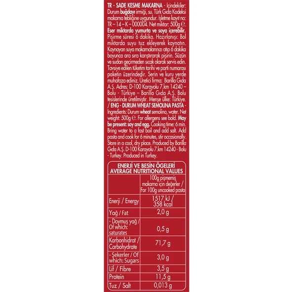 FİLİZ 500GR ERİŞTE MAKARNA - Resim 3