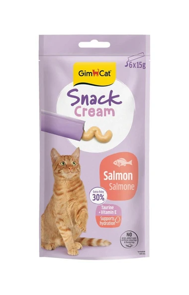 Gimcat Snack Cream Somonlu Kedi Ödülü 6x15gr ürün görseli 1