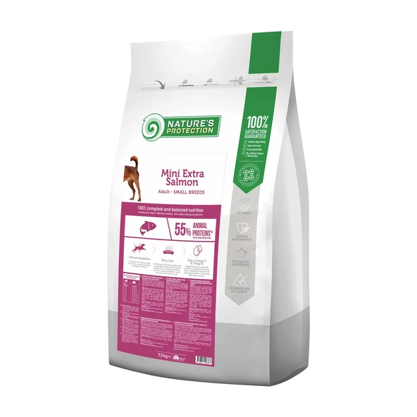 Nature's Protection Küçük Irk Ekstra Somonlu Yetişkin Köpek Maması 7,5kg ürün görseli 1