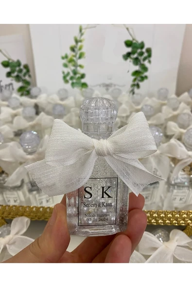 Nikah Şekeri Plastik Kolonya Şişesi Nikah, Söz, Nişan Hediyelik - 50 Adet ürün görseli 1