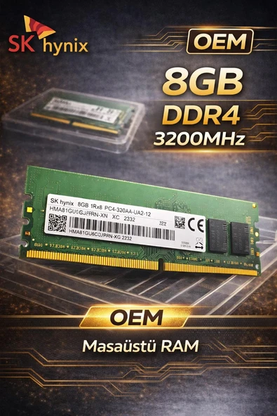 SK Hynix [OEM] 8GB 3200MHZ DDR4 Kutusuz Ram PC ürün görseli 1