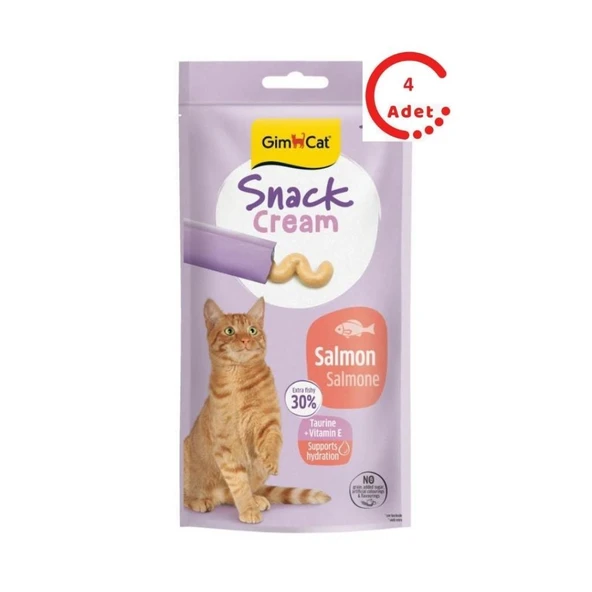 Gimcat Snack Cream Somonlu Kedi Ödülü 6x15gr x 4 Adet ürün görseli 1