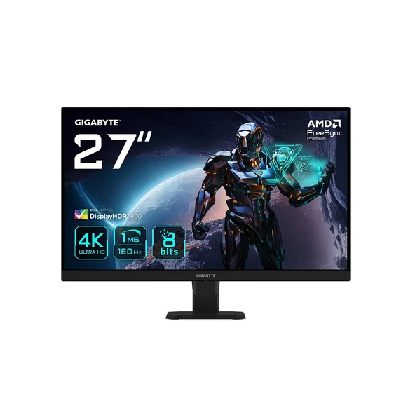 GIGABYTE 27” GS27U 160Hz 1ms MPRT SS IPS 3840x2160 (UHD) Adaptive-Sync HDR Flat Gaming Monitör ürün görseli 1