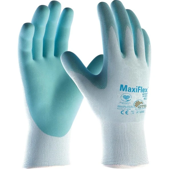 ATG MaxiFlex® Active™ 34-824 Aloe vera ve E vitaminli İş Eldiveni Takım No:9 ürün görseli 1