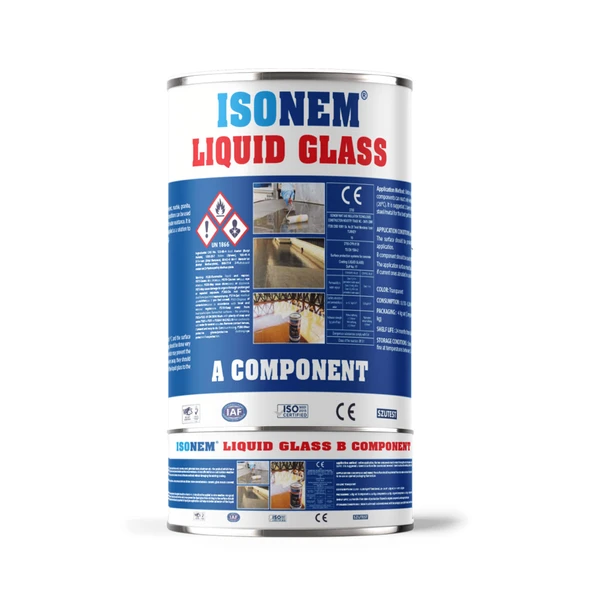 ISONEM LIQUID GLASS Sıvı Cam-Şeffaf ve Parlak Su İzolasyonu Malzemesi 4 Kg ürün görseli 1