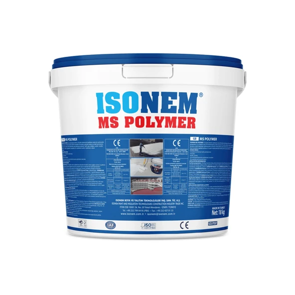 ISONEM MS POLYMER %300 Elastik Su Yalıtım Malzemesi Beyaz 5 Kg ürün görseli 1