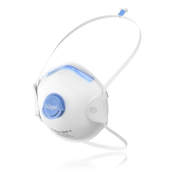 Drager X-plore® Aktif Karbonlu 1320 V Odour FFP2 D Ventilli Odour Toz Maskesi 10 lu paket ürün görseli 1