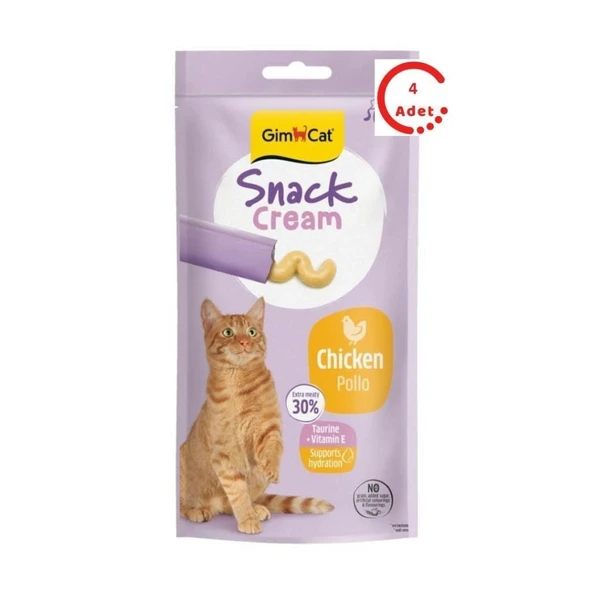 Gimcat Snack Cream Tavuklu Kedi Ödülü 6x15gr x 4 Adet ürün görseli 1