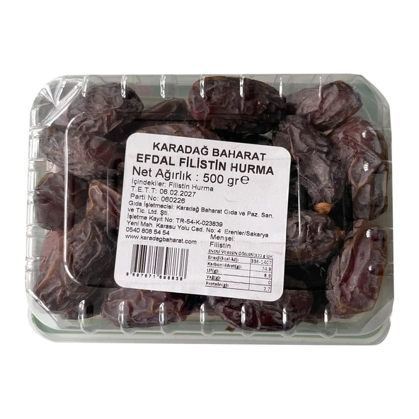 Karadağ Efdal Filistin Hurması 500 gr - Resim 2