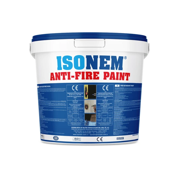 ISONEM ANTIFIRE PAINT Yangın Geciktrici Son Kat Beyaz Boya 18 Kg ürün görseli 1