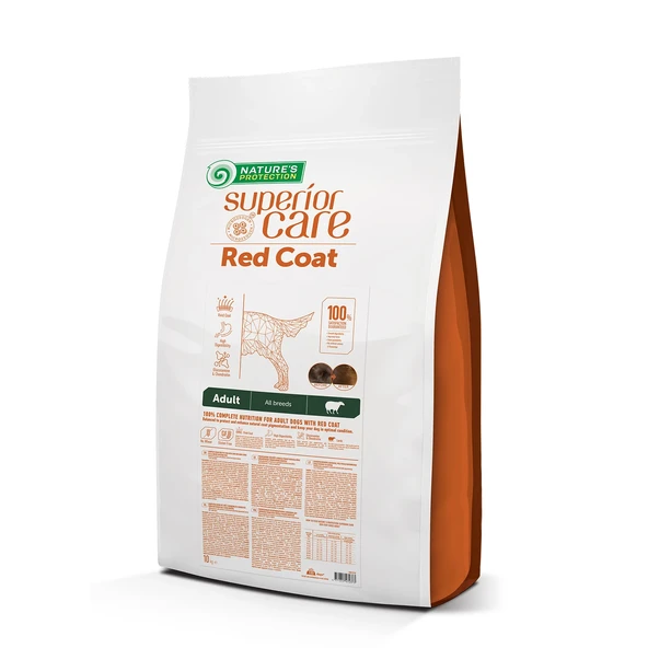 Nature's Protection Superior Care  Kızıl/Kahverengi Tüylü Köpekler İçin Tahılsız Kuzulu Tüm Irklar Yetişkin Köpek Maması 10kg ürün görseli 1