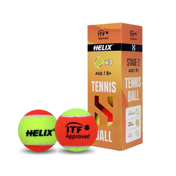 Helix Tenis Topu 8+ yaş 3lü HT-200  TTF&ITF Onaylı ürün görseli 1