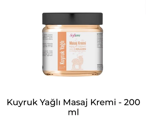 Softem Kuyruk Yağlı Masaj Kremi 200 Ml ürün görseli 1