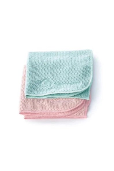 Mikrofiber Çok Amaçlı Bez 2'li Temizlik Bezi Mint-pembe ürün görseli 1