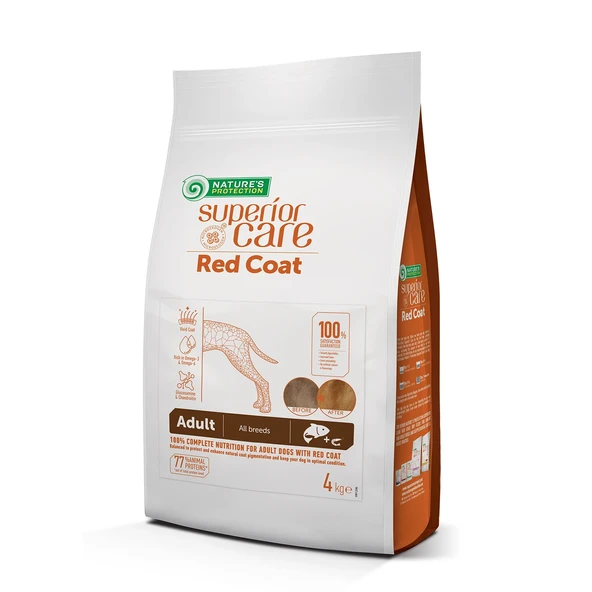 Nature's Protection Superior Care Kızıl/Kahverengi Tüylü Köpekler için Tahılsız Somonlu Tüm Irklar Yetişkin Köpek Maması 4kg ürün görseli 1
