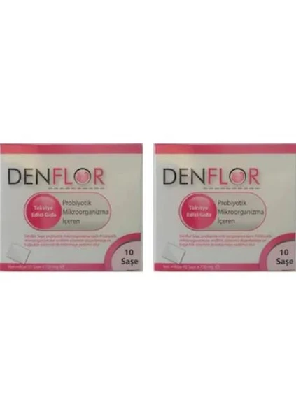 Denflor Probiyotik 10 Saşe 2'Li PAKET (SKT:10/2028) ürün görseli 1