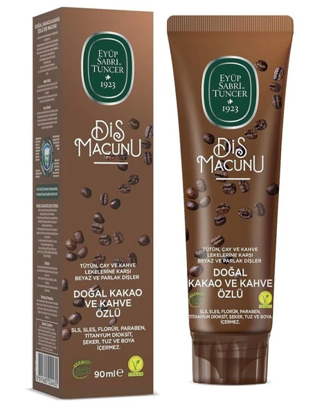 Doğal Kakao ve Kahve Özlü Macunu 90ml X2 ADET ürün görseli 1