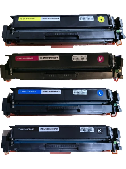 Hp CF540A-541A-542A-543A/CRG054/CRG067 4 Renk Takım Muadil Toner Hp Color Laserjet Pro M254/MFP M280/MFP ürün görseli 1