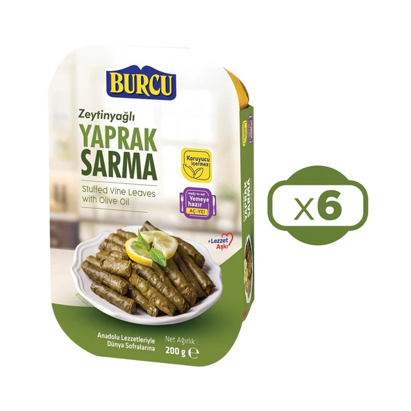 Burcu Zeytinyağlı Yaprak Sarma 200 gr x 6 Adet ürün görseli 1