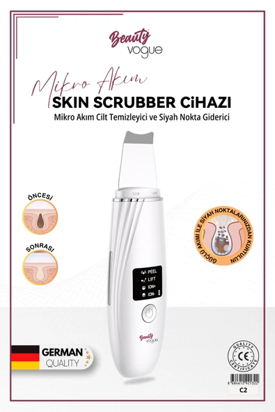 C2 Ultrasonik Spatula - Mikro Akımlı Cilt Temizleme, Siyah Nokta Giderici ve Lifting Cihazı Scrubber ürün görseli 1