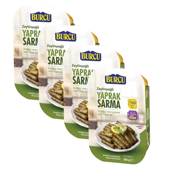 Burcu Zeytinyağlı Yaprak Sarma 200 gr x 4 Adet ürün görseli 1