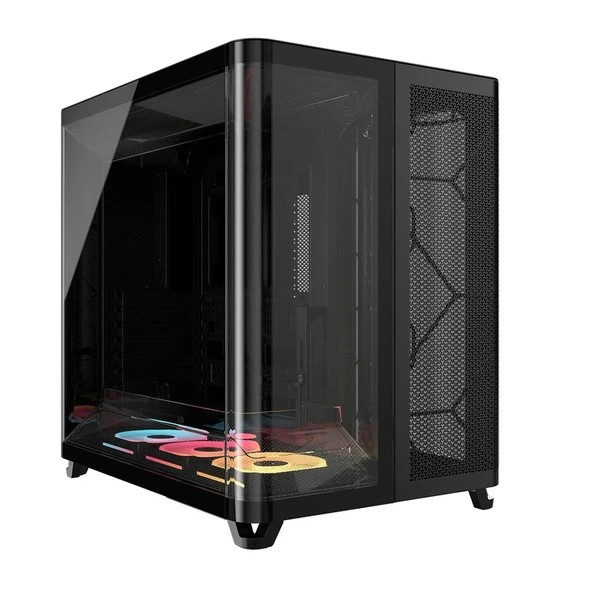 CORSAIR AIR 5400 RS-R ARGB Fanlı Triple Chamber Mid-Tower CC-9011318-WW Siyah Bilgisayar Kasası ürün görseli 1