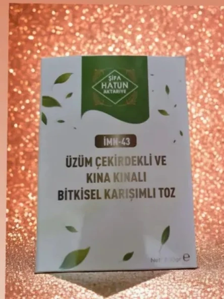ŞİFA HATUN Üzüm çekirdekli ve kına kınalı bitkisel karışımlı toz( IMN-43 çayı) ürün görseli 1
