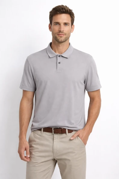 Cazador Erkek Polo Yaka Tshirt 44095 Gri ürün görseli 1