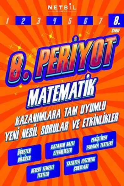 Netbil 8.Sınıf Matematik Periyot Etkinlikli Soru Bankası ürün görseli 1