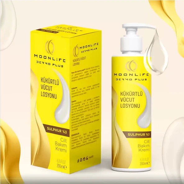 MOON LİFE (DERMO PLUS) KÜKÜRT SÜLFÜR VÜCUT LOSYONU 200 ML ürün görseli 1
