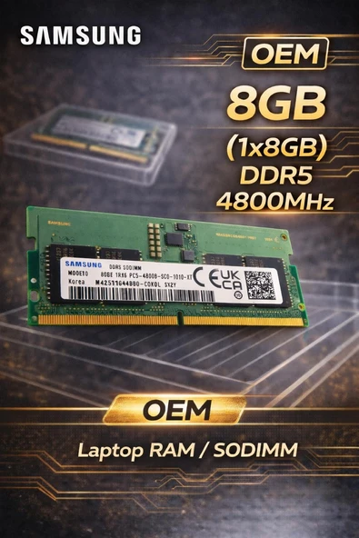 Samsung 8GB 4800MHz DDR5 Notebook Ram [OEM] ürün görseli 1