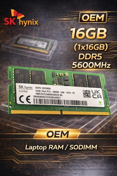 Sk Hynix 16Gb Ddr5 5600Mhz Laptop Ram Sodımm (Oem) Fiyatları