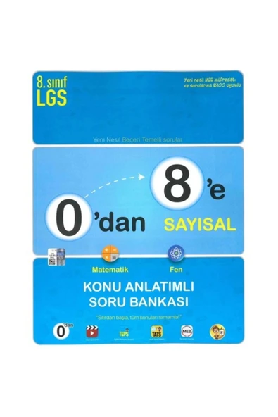 Tonguç 8.Sınıf 0 Dan 8 E Sayısal Konu Anlatımlı Soru Bankası ürün görseli 1
