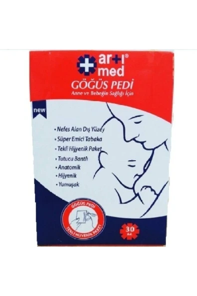 ARTIMED GÖĞÜS PEDİ 30LU ürün görseli 1