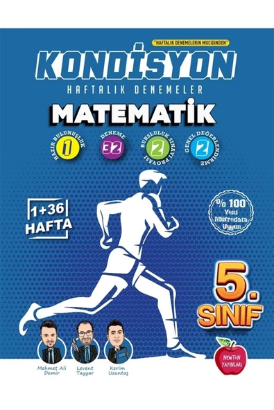 Newton 5.Sınıf Matematik Kondisyon Haftalık Kazanım Denemeleri ürün görseli 1