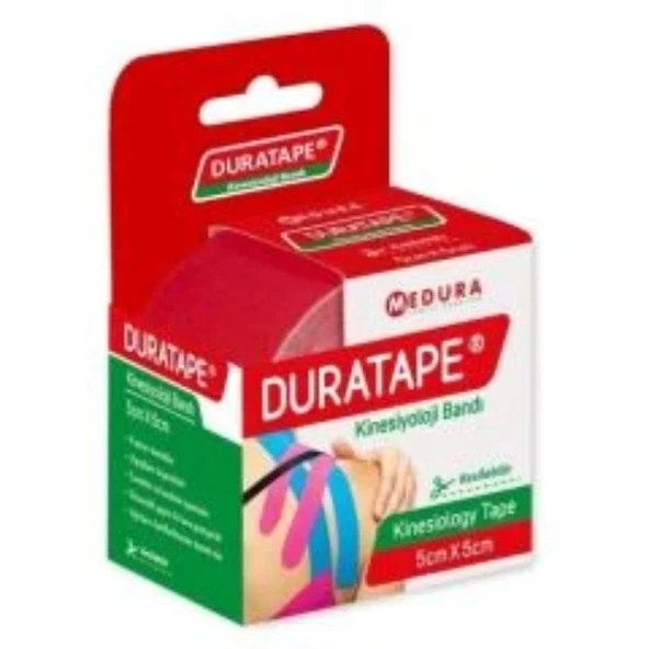 DURATAPE KINESIYOLOJI BANDI 5cmx5m KIRMIZI ürün görseli 1