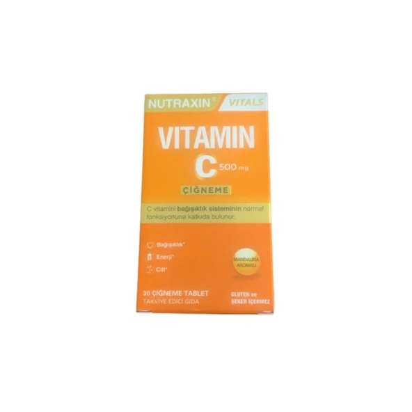NUTRAXIN C VITAMIN 500 MG ÇİĞNEME 30 TABLET ürün görseli 1
