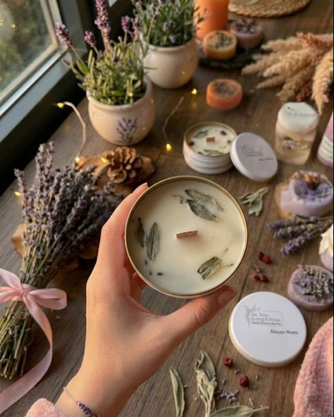 Adaçayı Mum Aromaterapi Mum Şile Tıbbi Aromatik Bitkiler Tarımsal Kalkınma Kooperatifi Adaçayı Mum ürün görseli 1