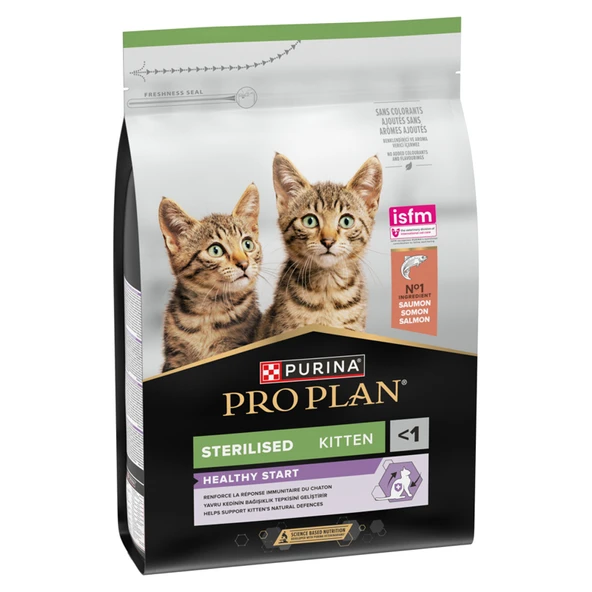 Pro Plan Somonlu Kısırlaştırılmış Yavru Kedi Maması 3kg ürün görseli 1