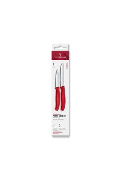 Victorinox 6.7111.2C1 Swiss Classic 2li Bıçak Set, Kırmızı ürün görseli 1