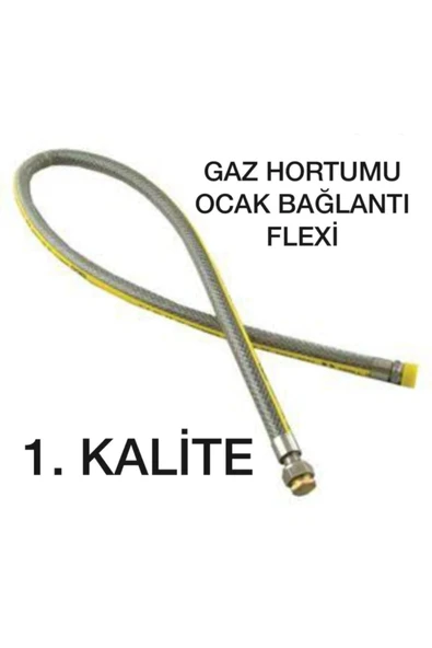 Doğalgaz Flex Hortum Gaz Hortumu Ocak Bağlantı Hortum Hızlı Kargo 75cm ürün görseli 1