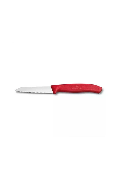 Victorinox 6.7431 8cm Kırmızı Tırtıklı Soyma Bıçağı ürün görseli 1